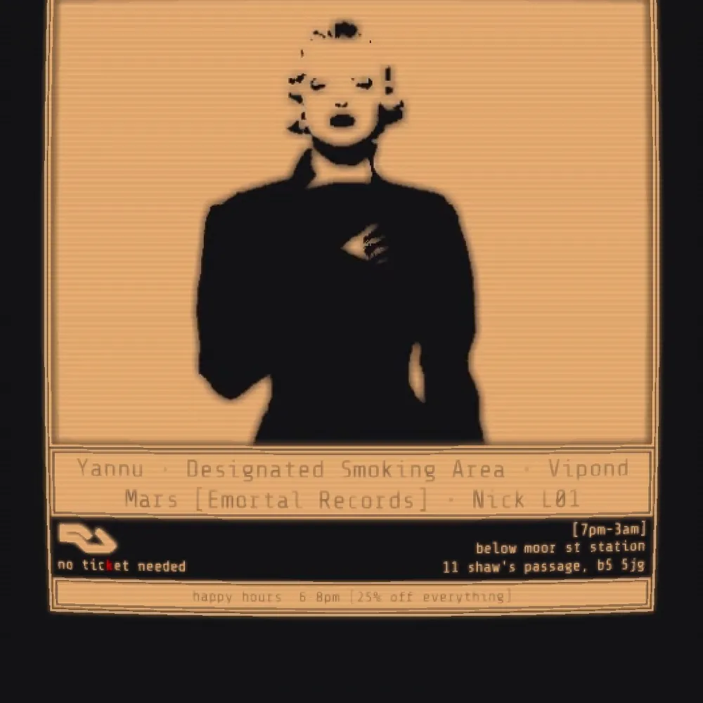 techno with DSA, Mars [Emortal Records], Yannu, Vipond + Nick L01