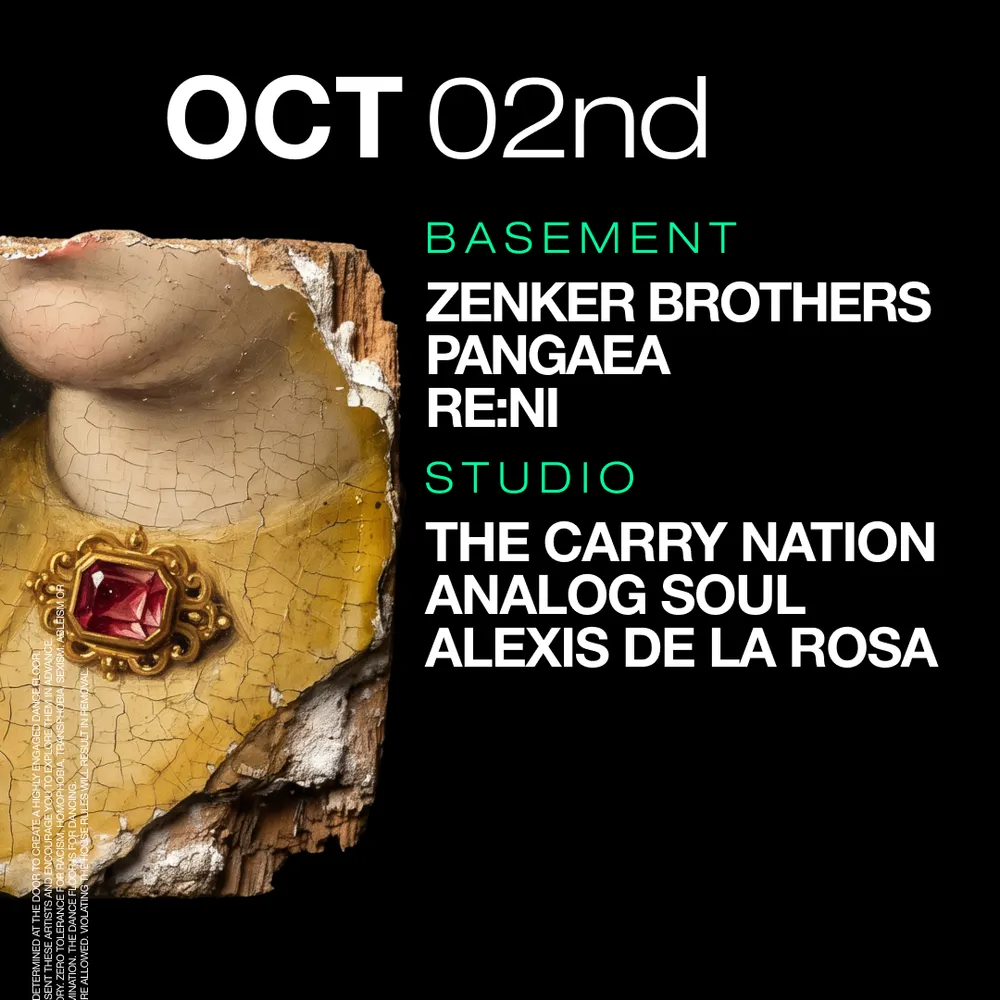 Zenker Brothers / Pangaea / re:ni / The Carry Nation / Analog Soul / ALEXIS DE LA ROSA