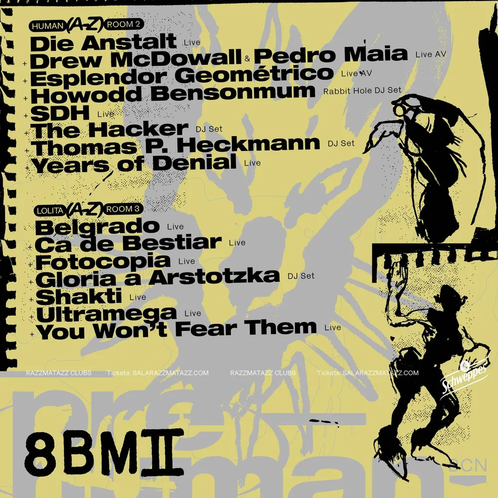 Pre-human 8BM: Esplendor Geométrico, Drew McDowall, Die Anstalt, The Hacker, SDH & many more