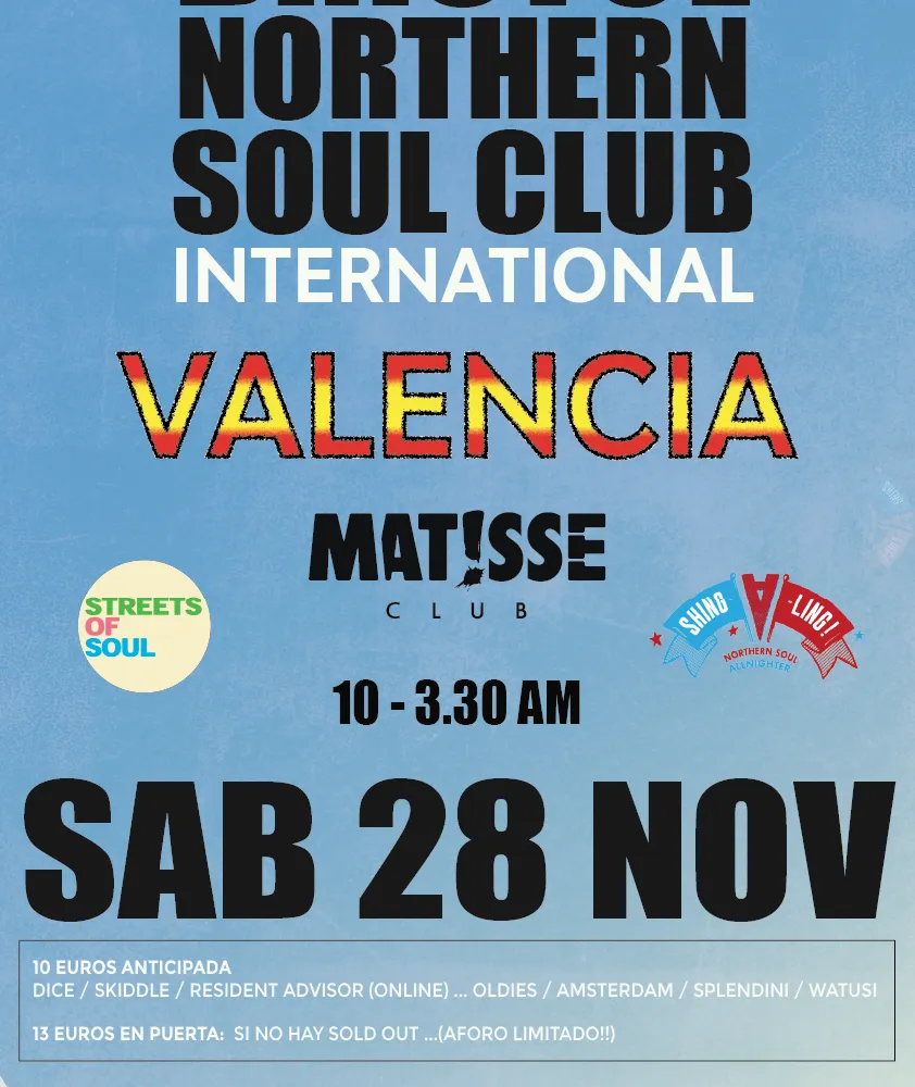 Bristol Northern Soul Club International - VALENCIA