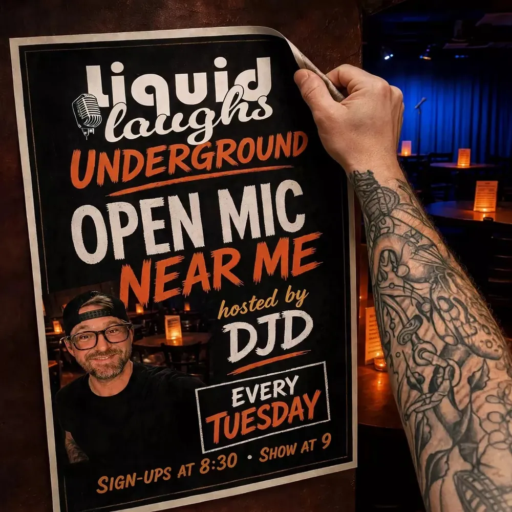 Liquid Laughs Underground Comedy Open Mic Near Me