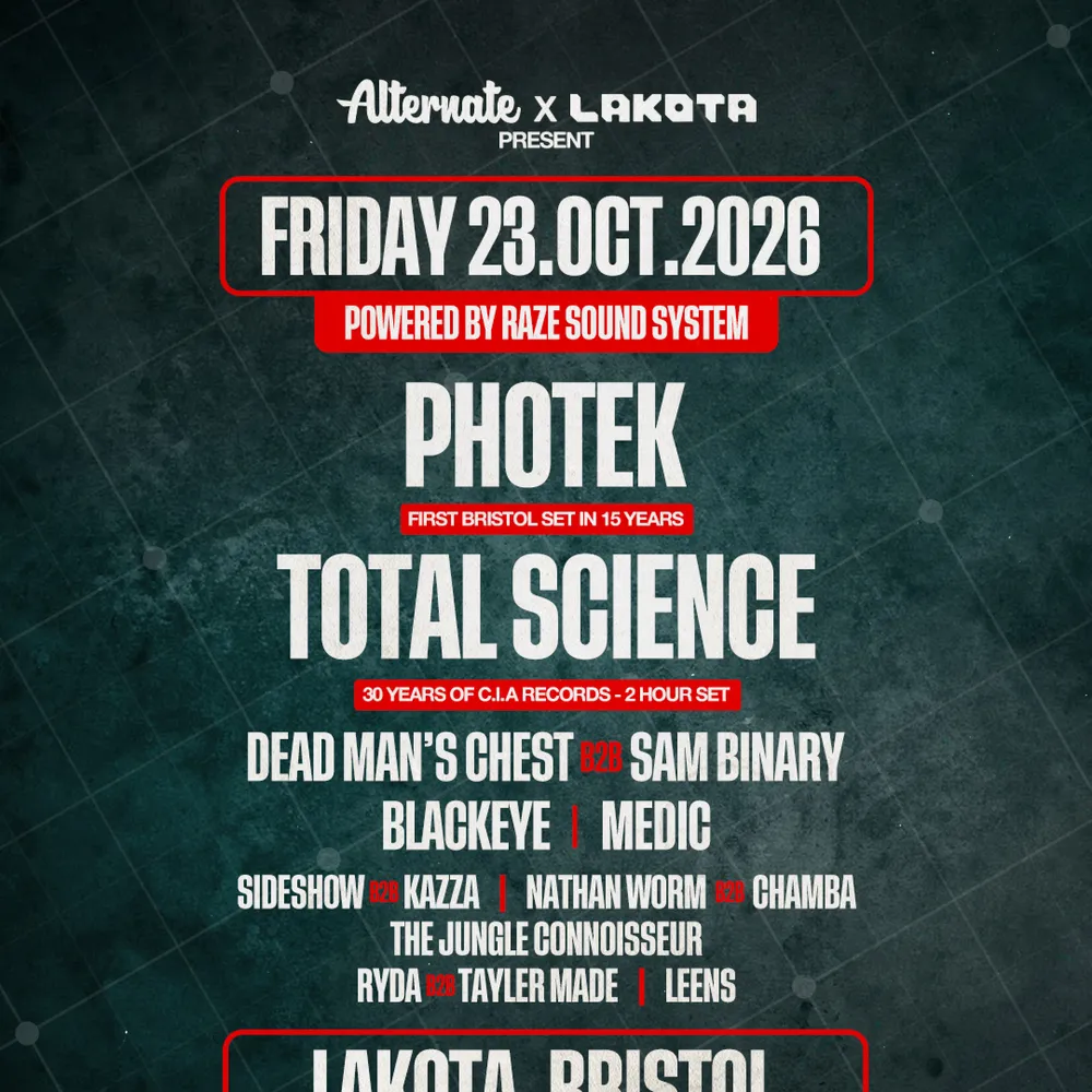 Alternate presents Photek & Total Science