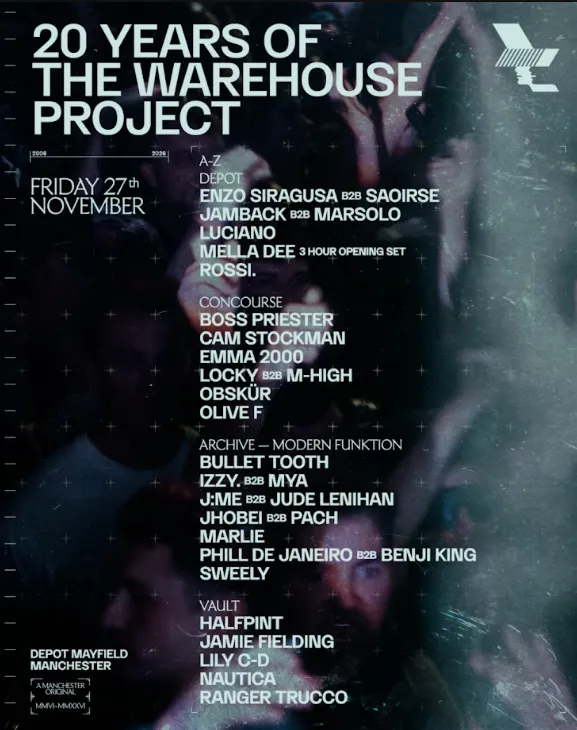 WHP presents: 20 Years of The Warehouse Project