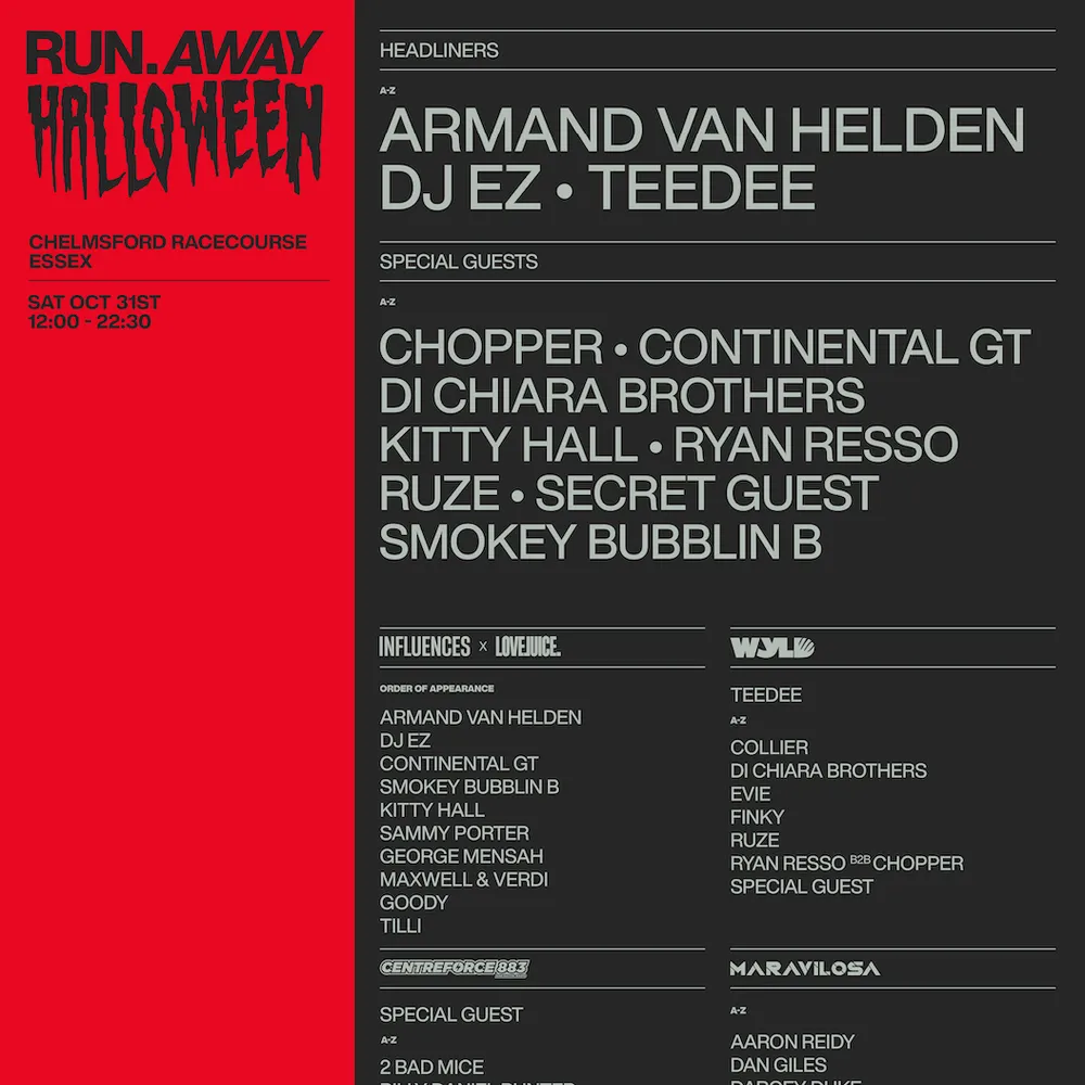 Run Away Halloween - Sat 31 October at Chelmsford Racecourse