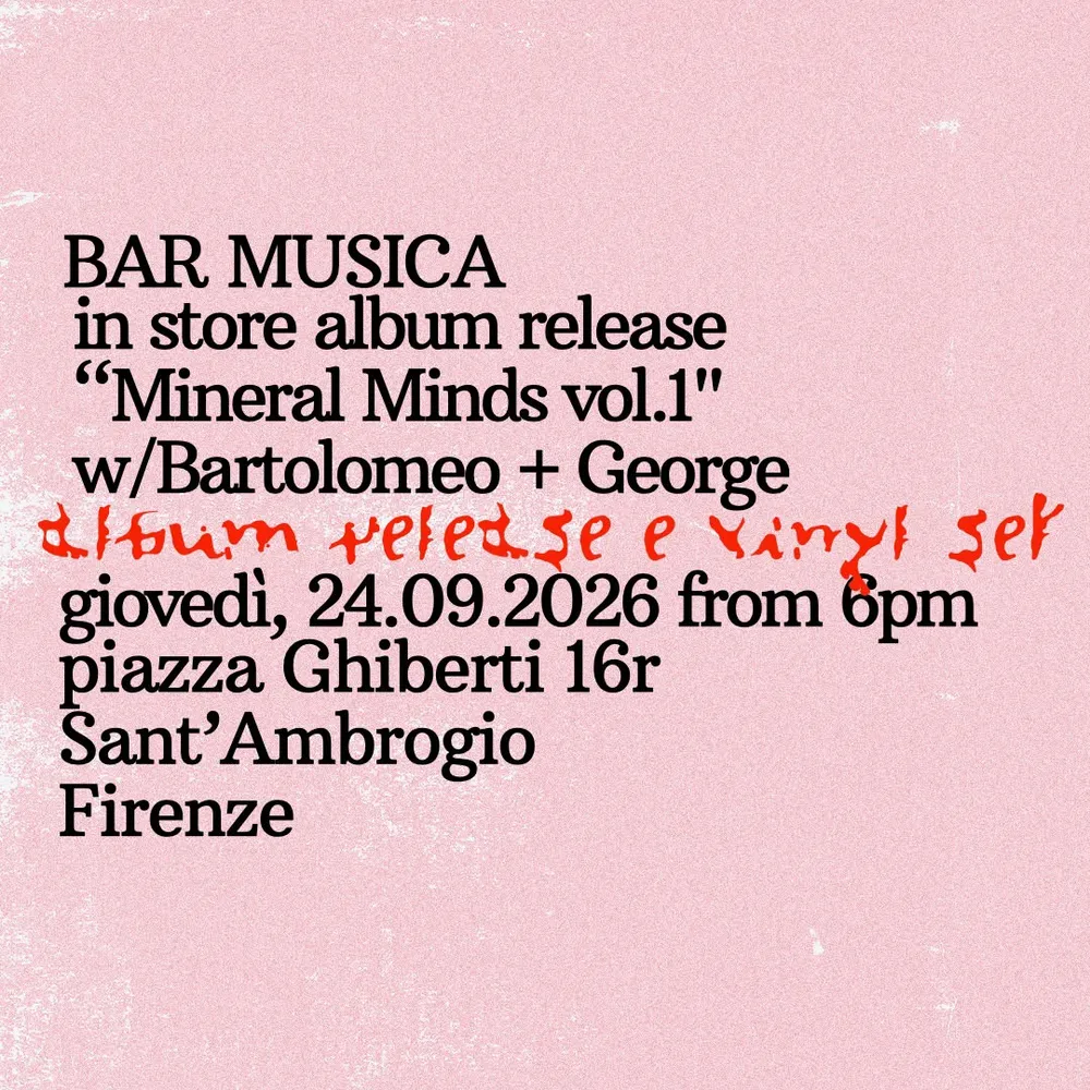BAR MUSICA ☆ in store album release 'Mineral Minds vol.1'