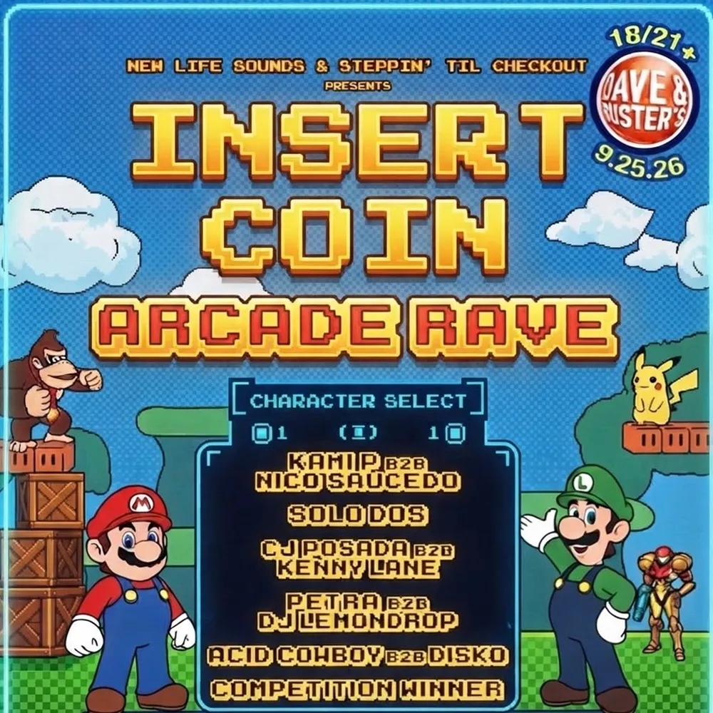INSERT COIN ARCADE RAVE