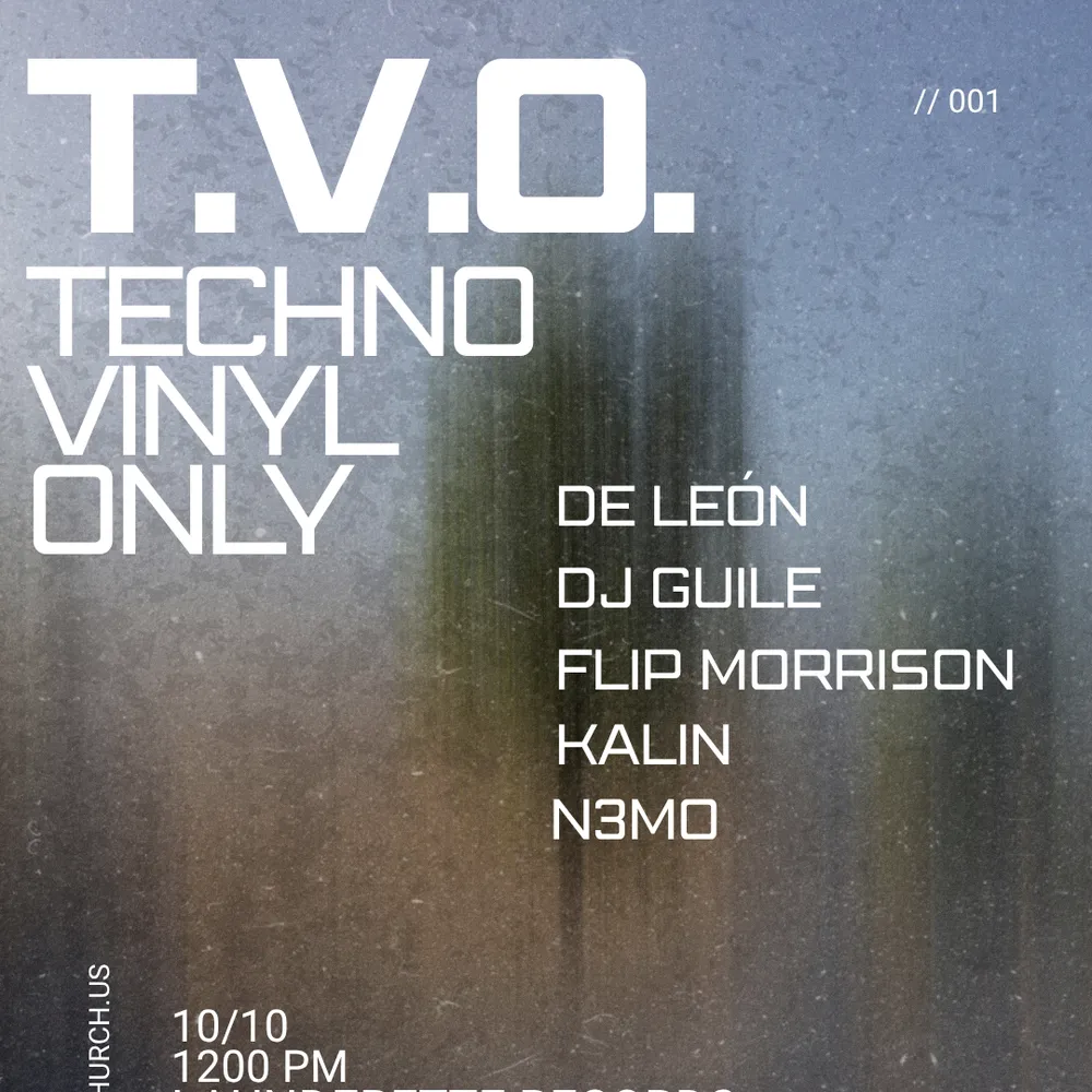 T.V.O. TECHNO VINYL ONLY 001