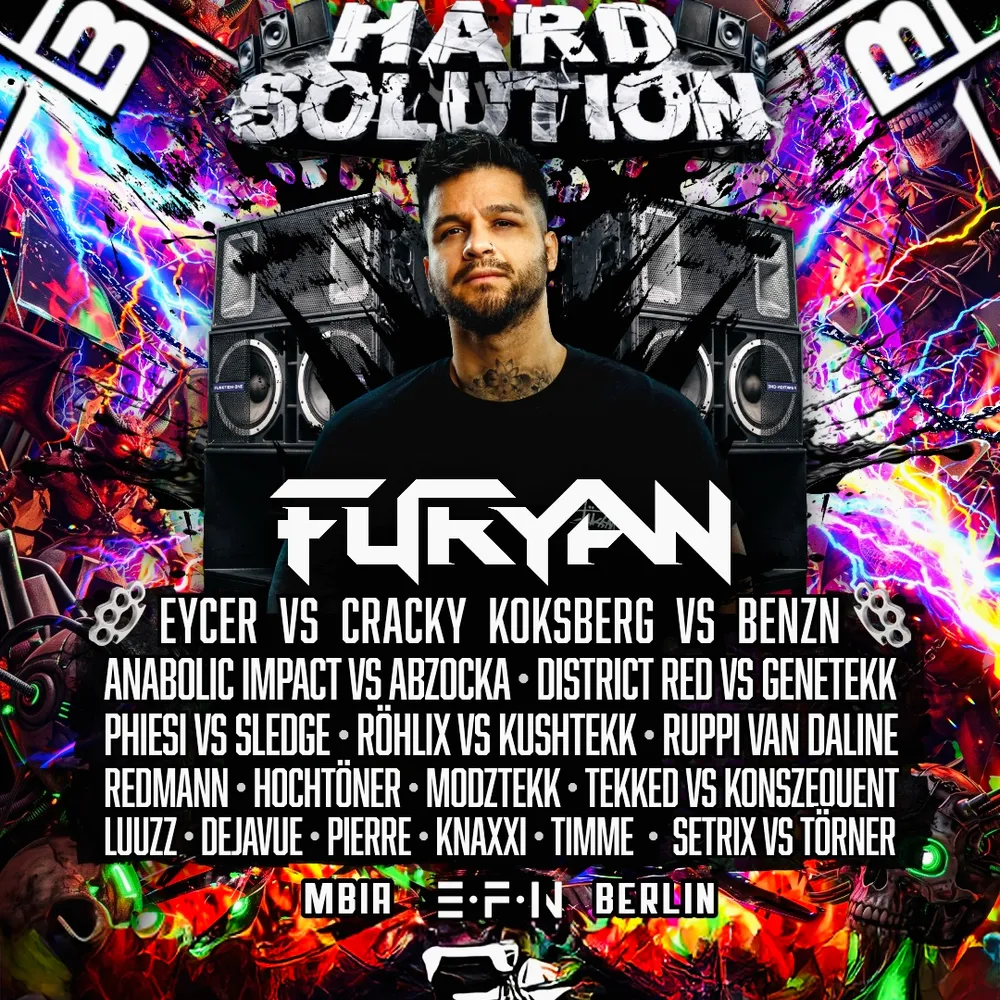 HARD SOLUTION with FURYAN • EYCER • CRACKY KOKSBERG • DISTRICT RED • PHIESI • REDMANN • ABZOCKA