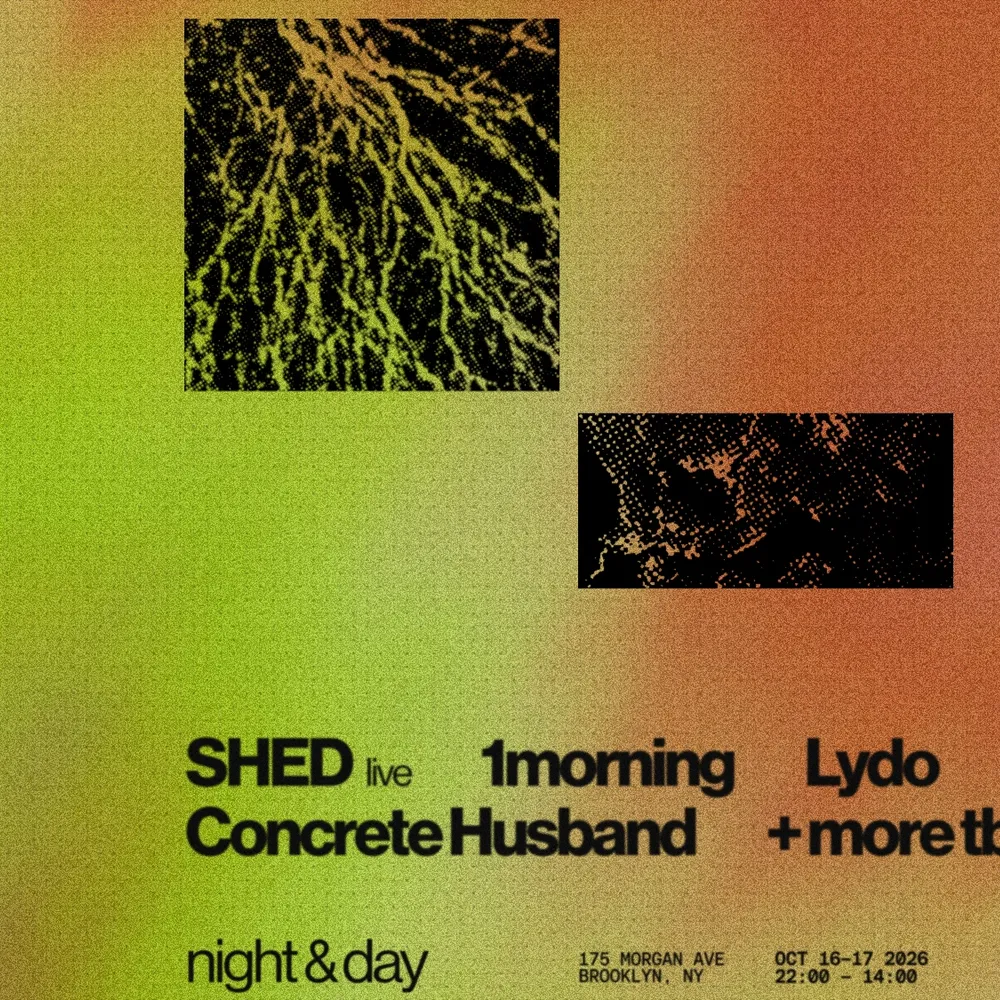 Night & Day: Shed (LIVE), 1morning, LYDO, Juana, Kamran Sadeghi, Concrete Husband