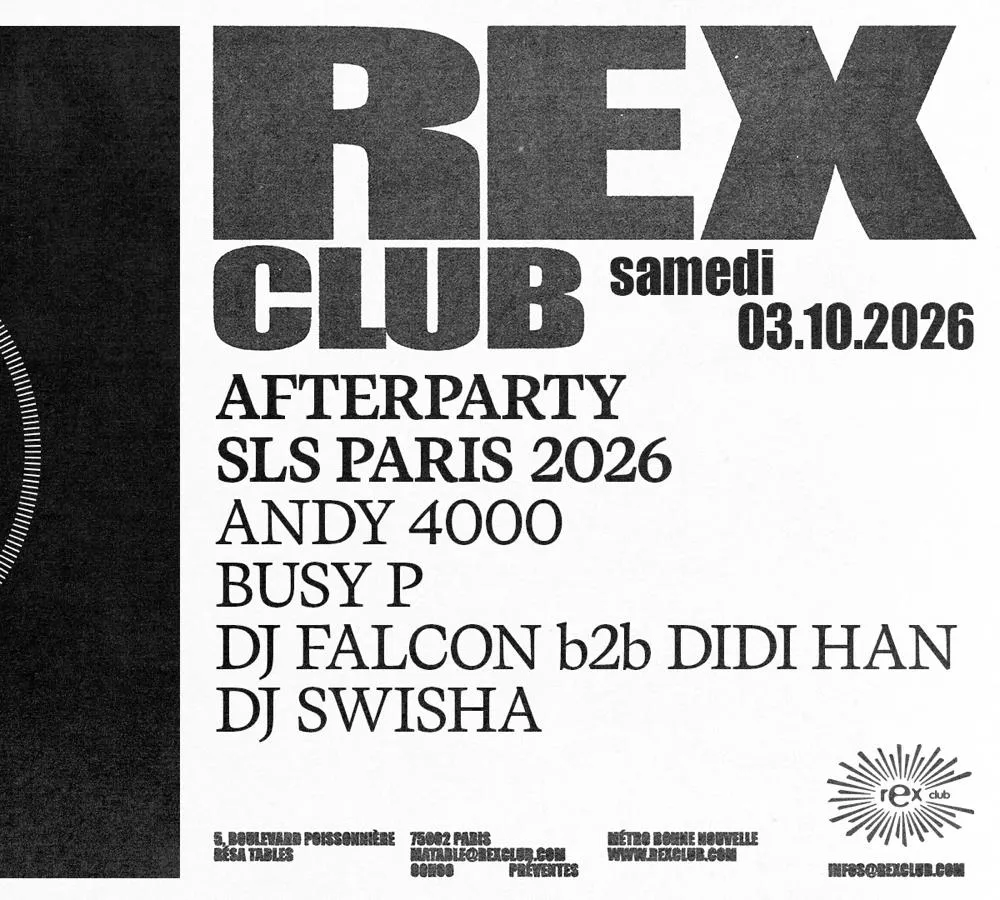 Afterparty SLS Paris 2026: Andy4000, Busy P, DJ Falcon b2b Didi Han, DJ SWISHA
