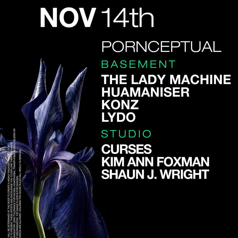 Pornceptual: The Lady Machine/ Huamaniser/ KONZ/ LYDO/ Curses/ Kim Ann Foxman / Shaun J. Wright