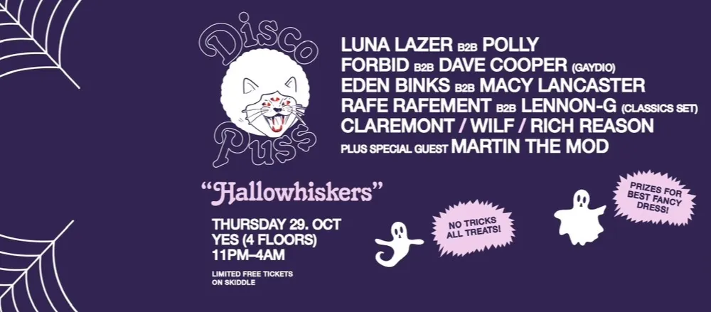 DISCO PUSS presents HALLOWHISKERS - Full Building Takeover
