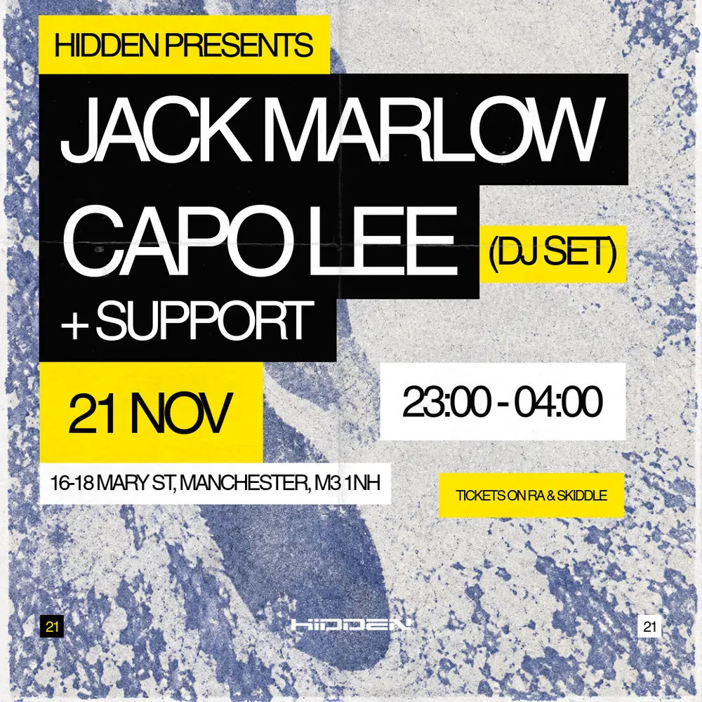 Hidden presents: Jack Marlow, Capo Lee (DJ Set) + Support