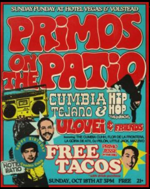 Primos on the Patio with ulovei & Primo Jesse + FREE TACOS!
