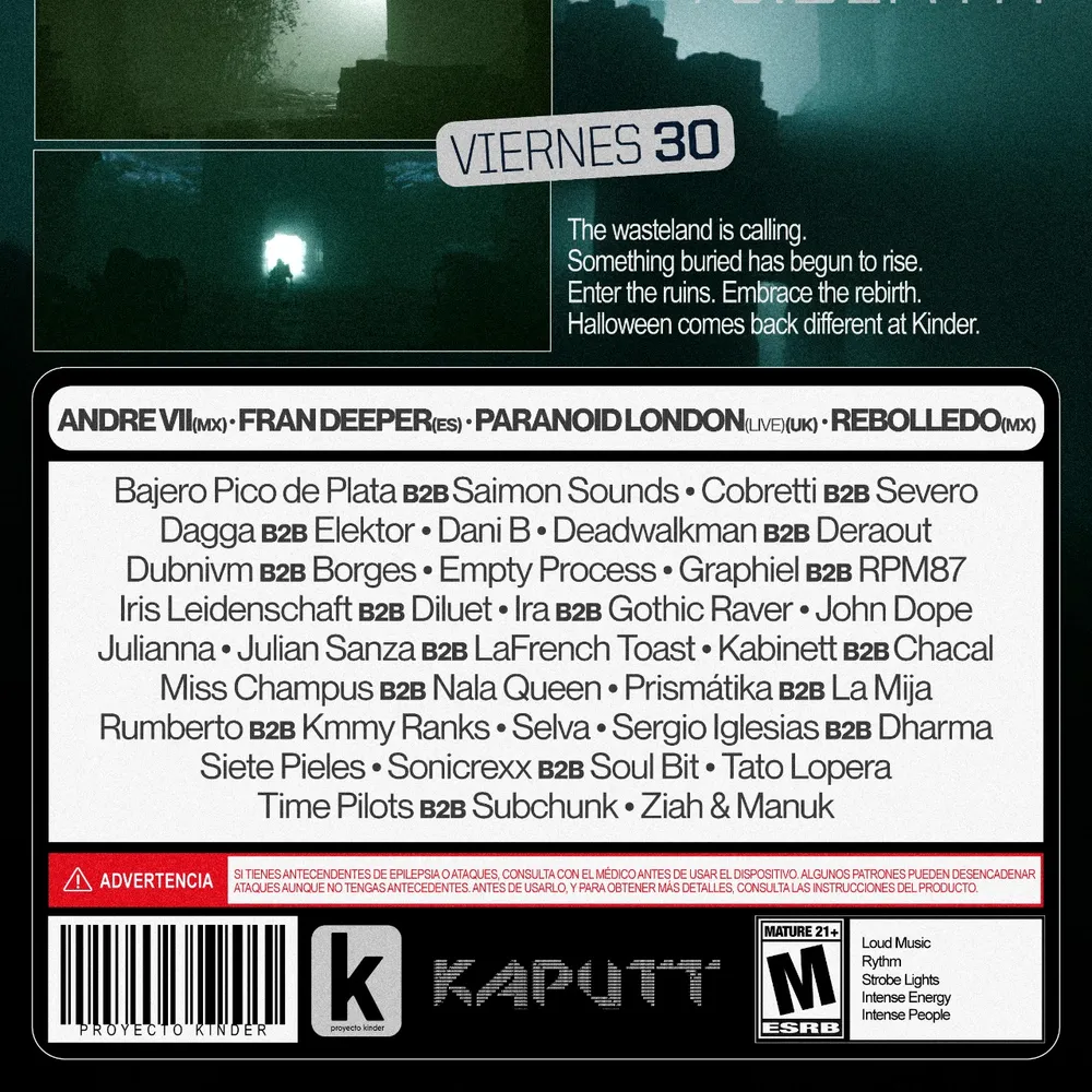 Kaputt Club / Proyecto Kinder PRESENTA: WASTELAND - DAY 1