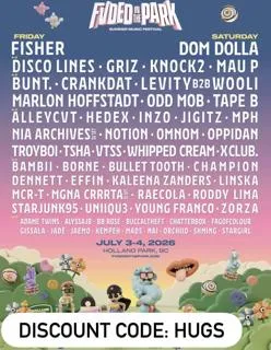 Fvded In The Park 2026 Discount Code 'Hugs'